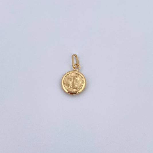 Dije Letra I 0.5gr / 1.5cm / Medalla Oro Amarillo 18K &