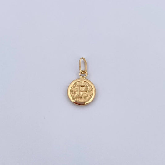 Dije Letra P 0.45gr / 1.5cm / Medalla Oro Amarillo 18K &