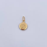 Dije Letra P 0.45gr / 1.5cm / Medalla Oro Amarillo 18K &