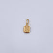 Dije Letra P 0.45gr / 1.5cm / Liso Oro Amarillo 18K &