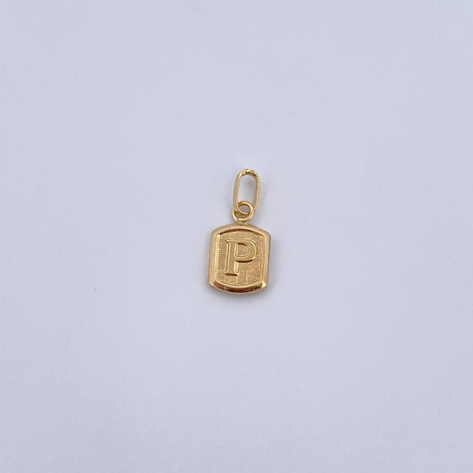 Dije Letra P 0.45gr / 1.5cm / Liso Oro Amarillo 18K &