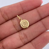 Dije Letra C 0.45gr / 1.5cm / Medalla Oro Amarillo 18K &