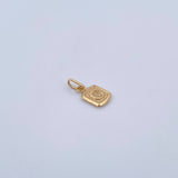 Dije Letra C 0.4gr / 1.5cm / Liso Oro Amarillo 18K &