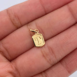 Dije Letra T 0.35gr / 1.5cm / Liso Oro Amarillo 18K &