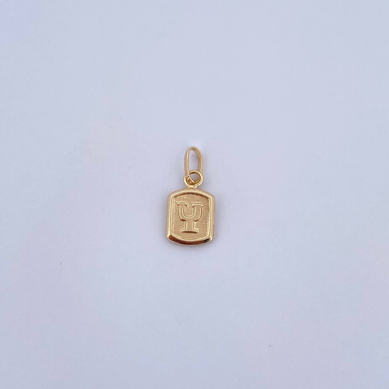 Dije Letra Y 0.35gr / 1.5cm / Liso Oro Amarillo 18K &