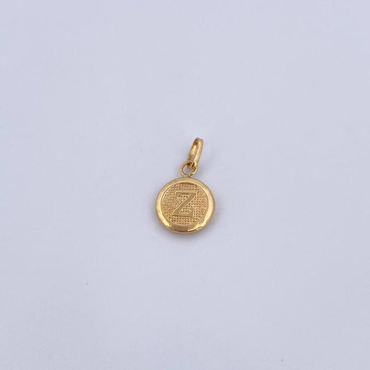 Dije Letra Z 0.45gr / 1.5cm / Medalla Oro Amarillo 18K &