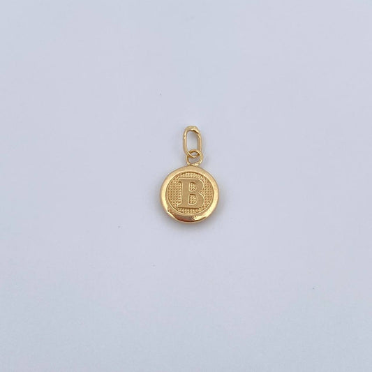 Dije Letra B 0.4gr / 1.5cm / Medalla Oro Amarillo 18K &