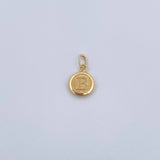 Dije Letra B 0.4gr / 1.5cm / Medalla Oro Amarillo 18K &
