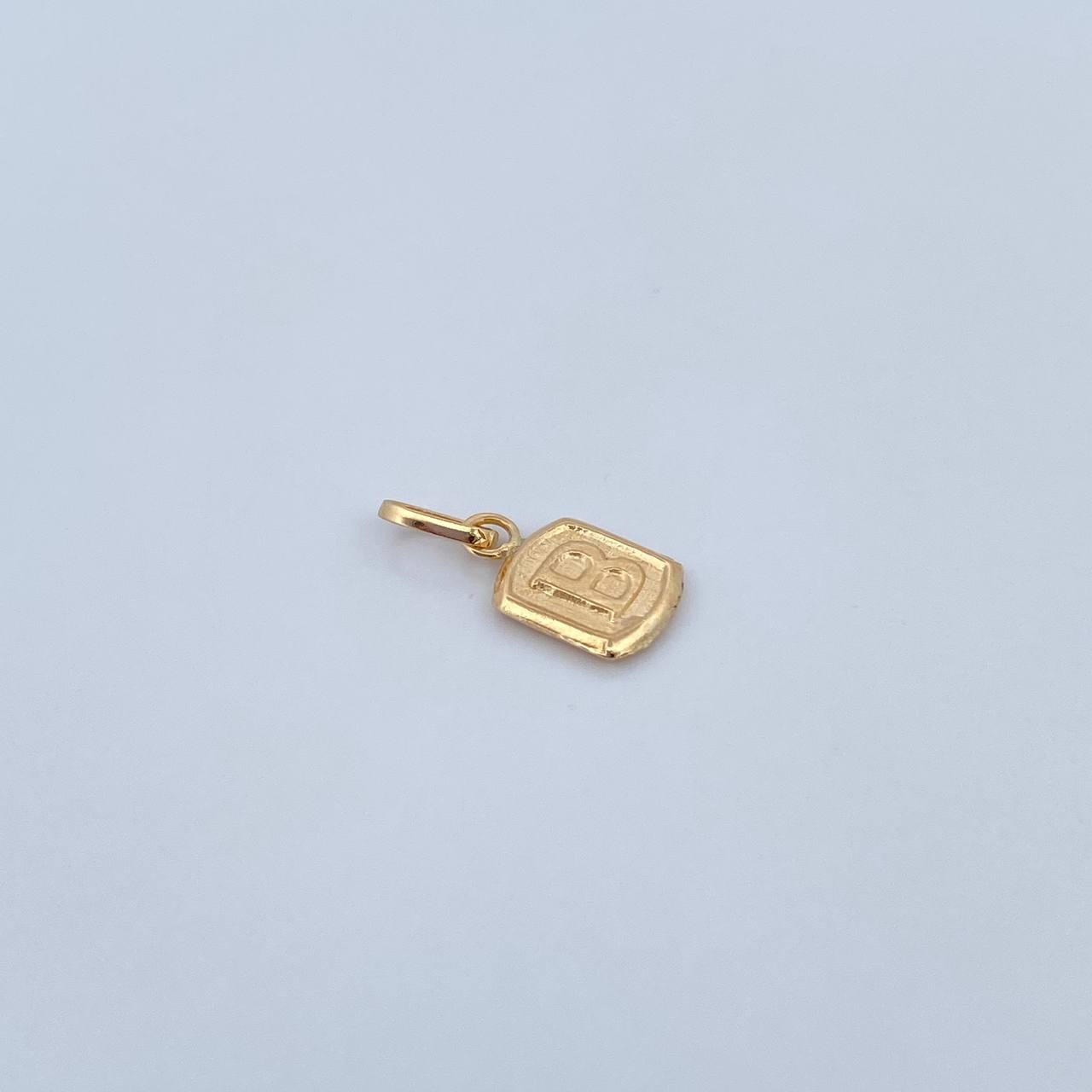 Dije Letra B 0.35gr / 1.5cm / Liso Oro Amarillo 18K &