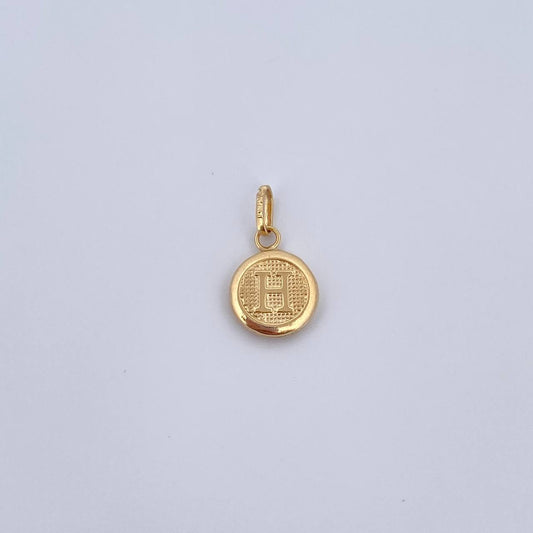 Dije Letra H 0.45gr / 1.5cm / Medalla Oro Amarillo 18K &