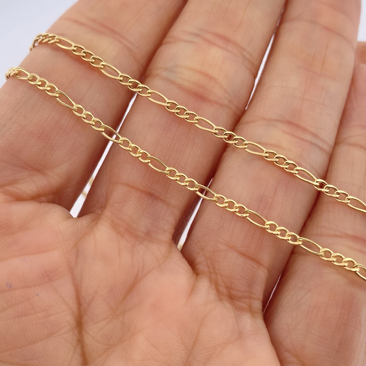 Cadena Figaro 1.55gr / 50cm / Oro Amarillo +1 18K &