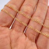 Cadena Figaro 1.55gr / 50cm / Oro Amarillo +1 18K &