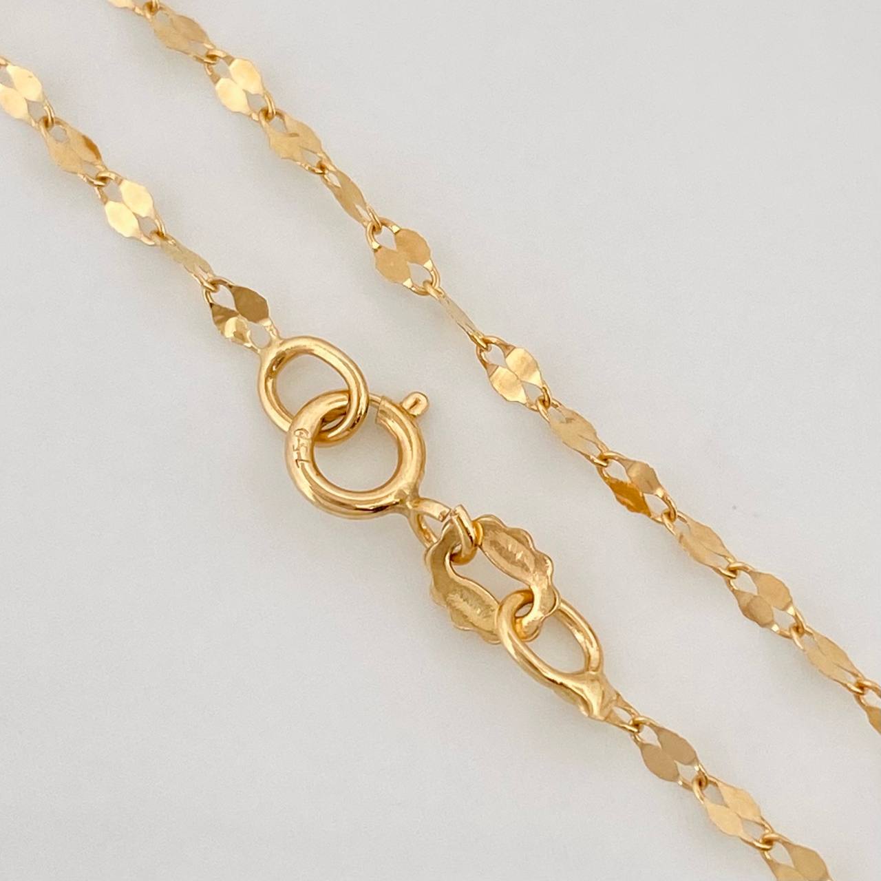 Cadena Flor Espejo 0.85g / 45cm / 1.6mm Oro Amarillo 18K