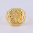 Anillo Ancla Marco Rayado 3.65 g / T10 3/4 Oro Amarillo 18K