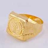 Anillo San Benito Escudo Sagrado 3.7 g / T11 Oro Amarillo 18K