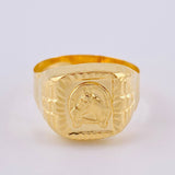 Anillo Sello Herradura Caballo 2.95 g / T11 Oro Amarillo 18K