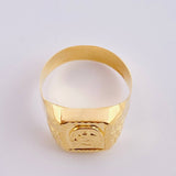 Anillo Sello Herradura Caballo 2.95 g / T11 Oro Amarillo 18K
