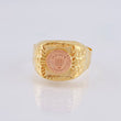 Anillo Corona Real 2.85 g / T10 1/2 Dos Oros Amarillo Rosa 18K