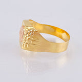 Anillo Corona Real 2.85 g / T10 1/2 Dos Oros Amarillo Rosa 18K