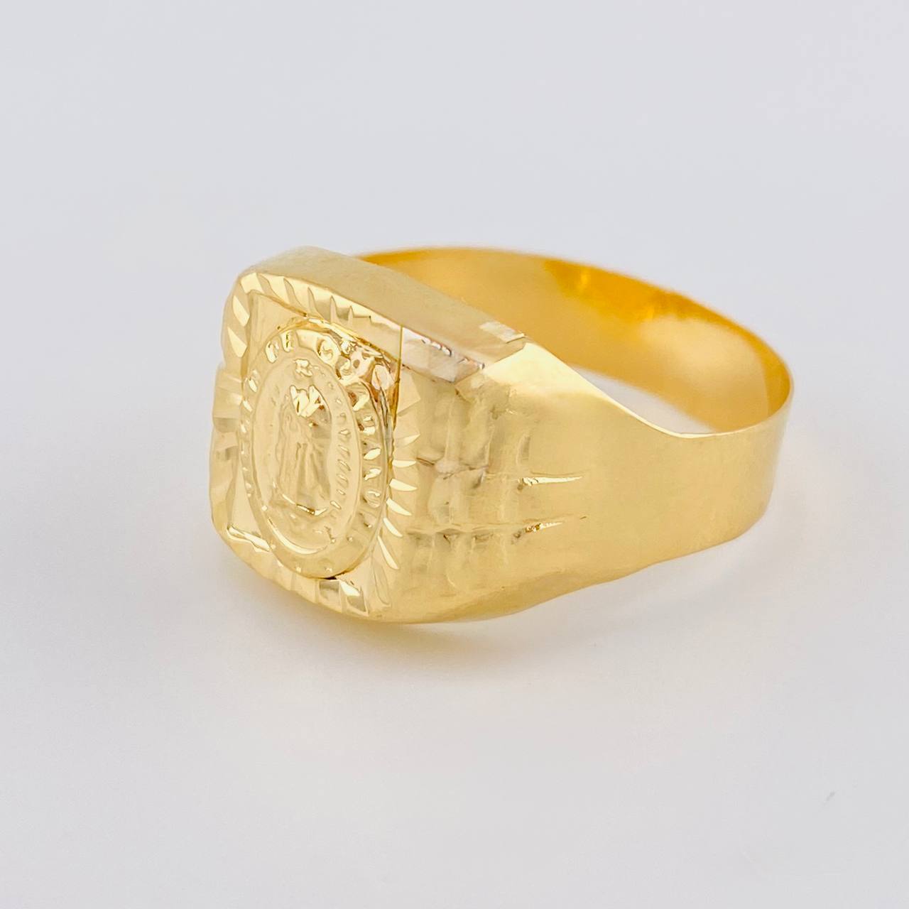 Anillo Sello Virgen De Guadalupe 2.95 g / T10 1/2 Oro Amarillo 18K