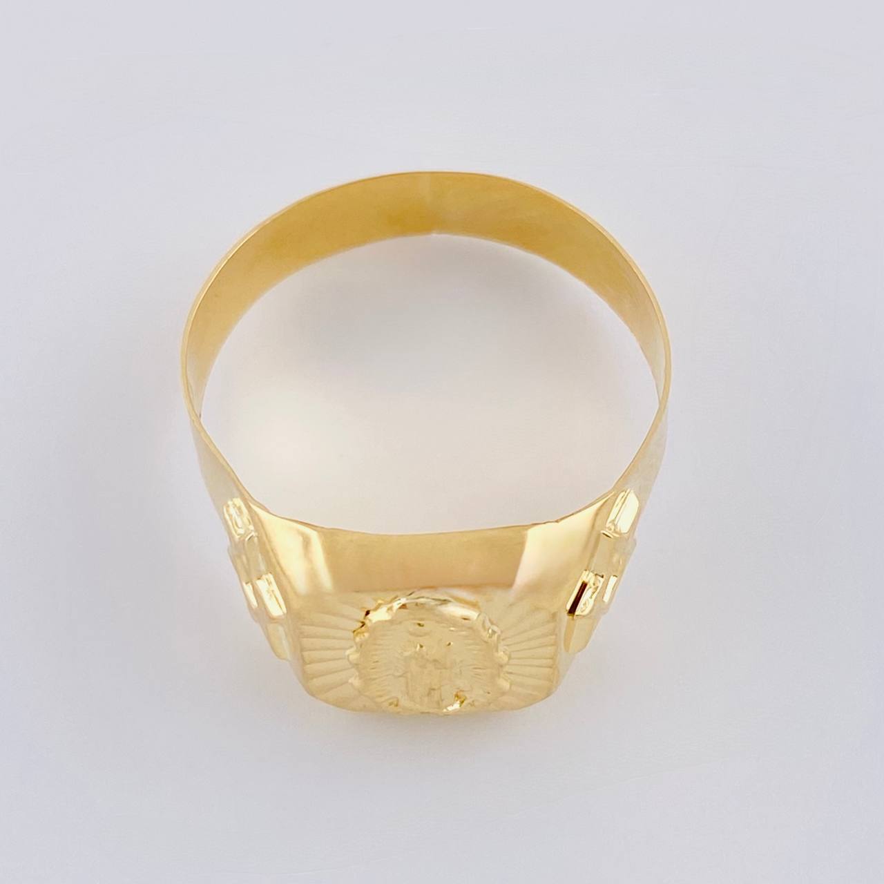 Anillo Virgen Guadalupe Diamantada 3.1 g / T11 Oro Amarillo 18K