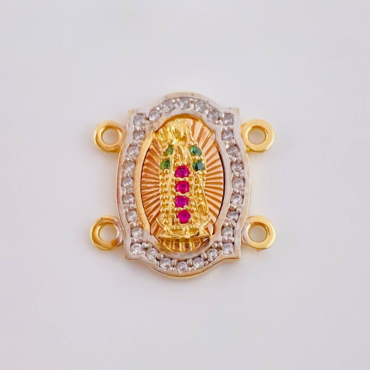 Herraje Virgen Guadalupe 2.1 g / 1.5 cm Tres Oros 18K