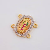 Herraje Virgen Guadalupe 2.1 g / 1.5 cm Tres Oros 18K