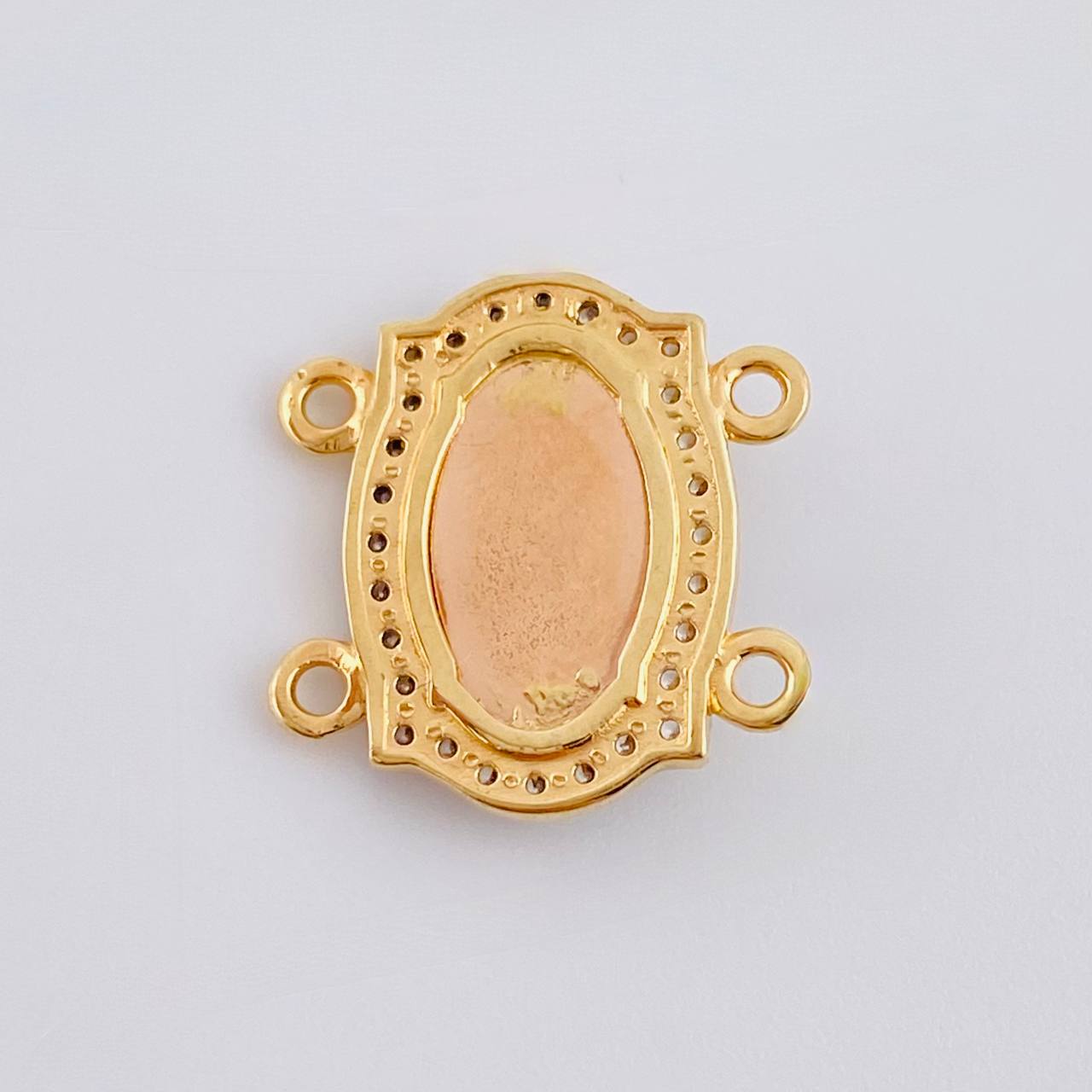 Herraje Virgen Guadalupe 2.1 g / 1.5 cm Tres Oros 18K