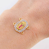 Herraje Virgen Guadalupe 2.1 g / 1.5 cm Tres Oros 18K