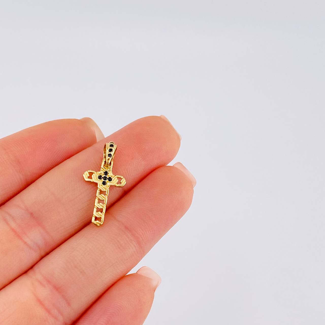 Dije Cruz Panzer 1 g / 2 cm Oro Amarillo 18K