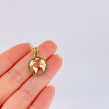Dije Silueta Tierra 2 g / 2.5 cm Oro Amarillo 18K