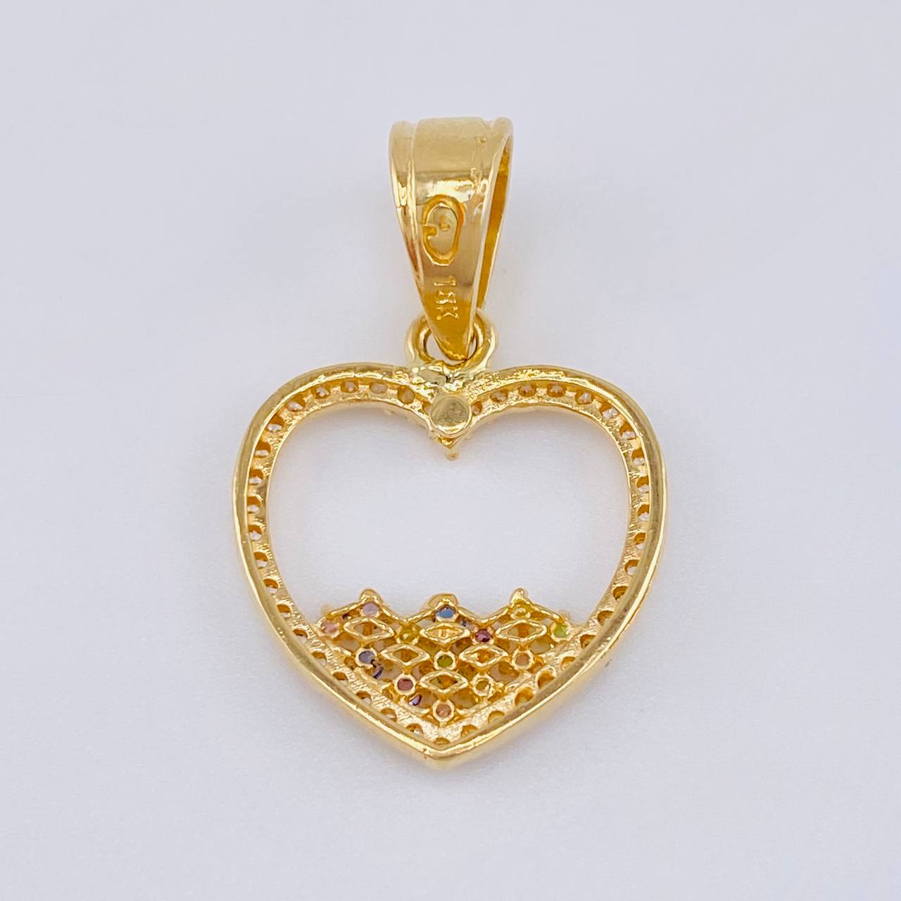 Dije Silueta Corazon 2.55 g / 2.6 cm Oro Amarillo 18K