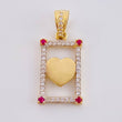 Dije Corazón Enmarcado 1.95 g / 2.5 cm Oro Amarillo 18K