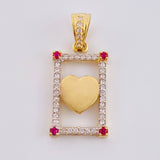 Dije Corazón Enmarcado 1.95 g / 2.5 cm Oro Amarillo 18K