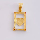 Dije Corazón Enmarcado 1.95 g / 2.5 cm Oro Amarillo 18K