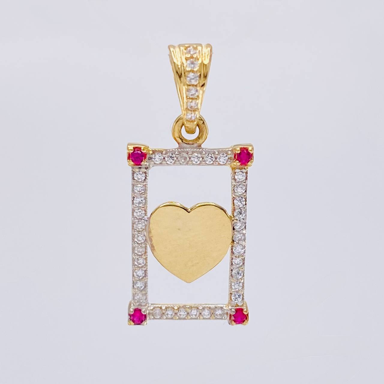 Dije Corazón Enmarcado 1.95 g / 2.5 cm Oro Amarillo 18K