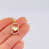 Dije Corazón Enmarcado 2 g / 2.5 cm Oro Amarillo 18K