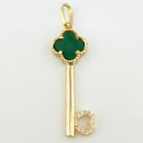 Dije Llave Trebol 2.55gr / 3.8cm / Oro Amarillo 18K ©