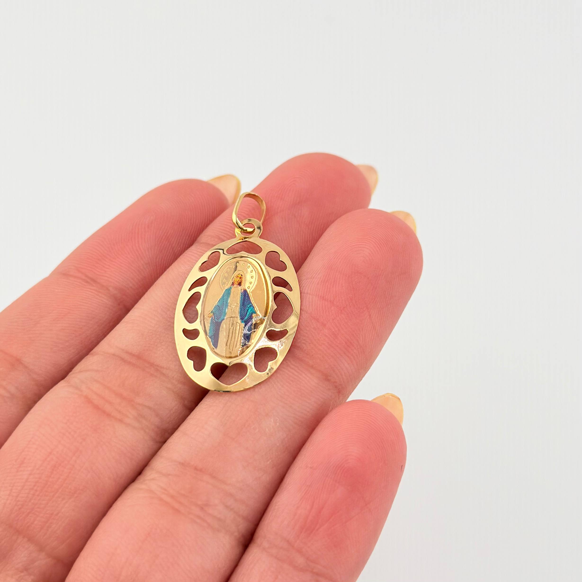 Dije Virgen Milagrosa 1gr / 3cm / Oro Amarillo +4 18K ©