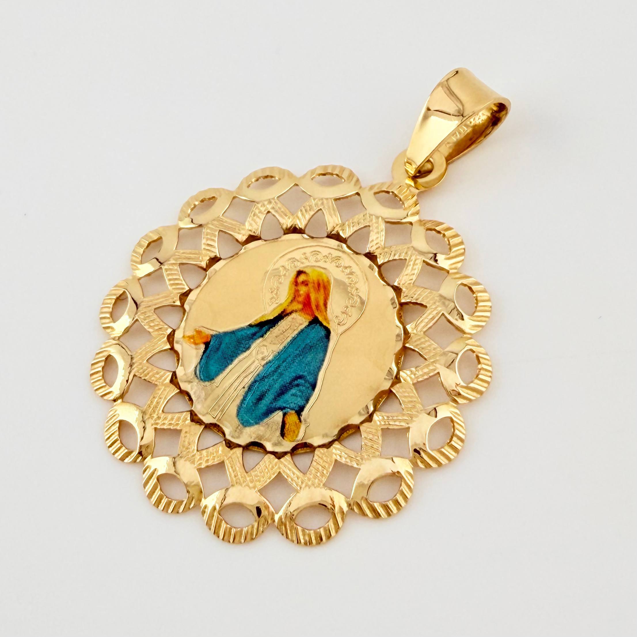 Dije Virgen Milagrosa 2.85gr / 3.8cm / Oro Amarillo +4 18K *