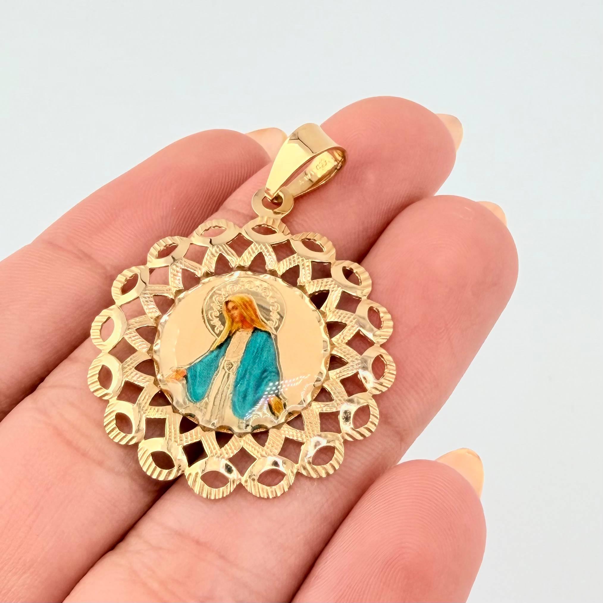Dije Virgen Milagrosa 2.85gr / 3.8cm / Oro Amarillo +4 18K *