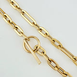 Cadena Paper Clip 12.2gr / 45cm / 6.5mm Oro Amarillo +4 18K ©