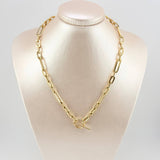 Cadena Paper Clip 12.2gr / 45cm / 6.5mm Oro Amarillo +4 18K ©