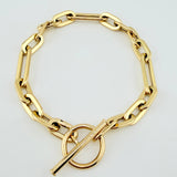 Pulso Paper Clip 6.8gr / 20cm / 6.5mm Oro Amarillo +4 18K ©