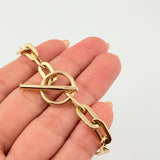 Pulso Paper Clip 6.8gr / 20cm / 6.5mm Oro Amarillo +4 18K ©
