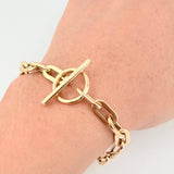 Pulso Paper Clip 6.8gr / 20cm / 6.5mm Oro Amarillo +4 18K ©