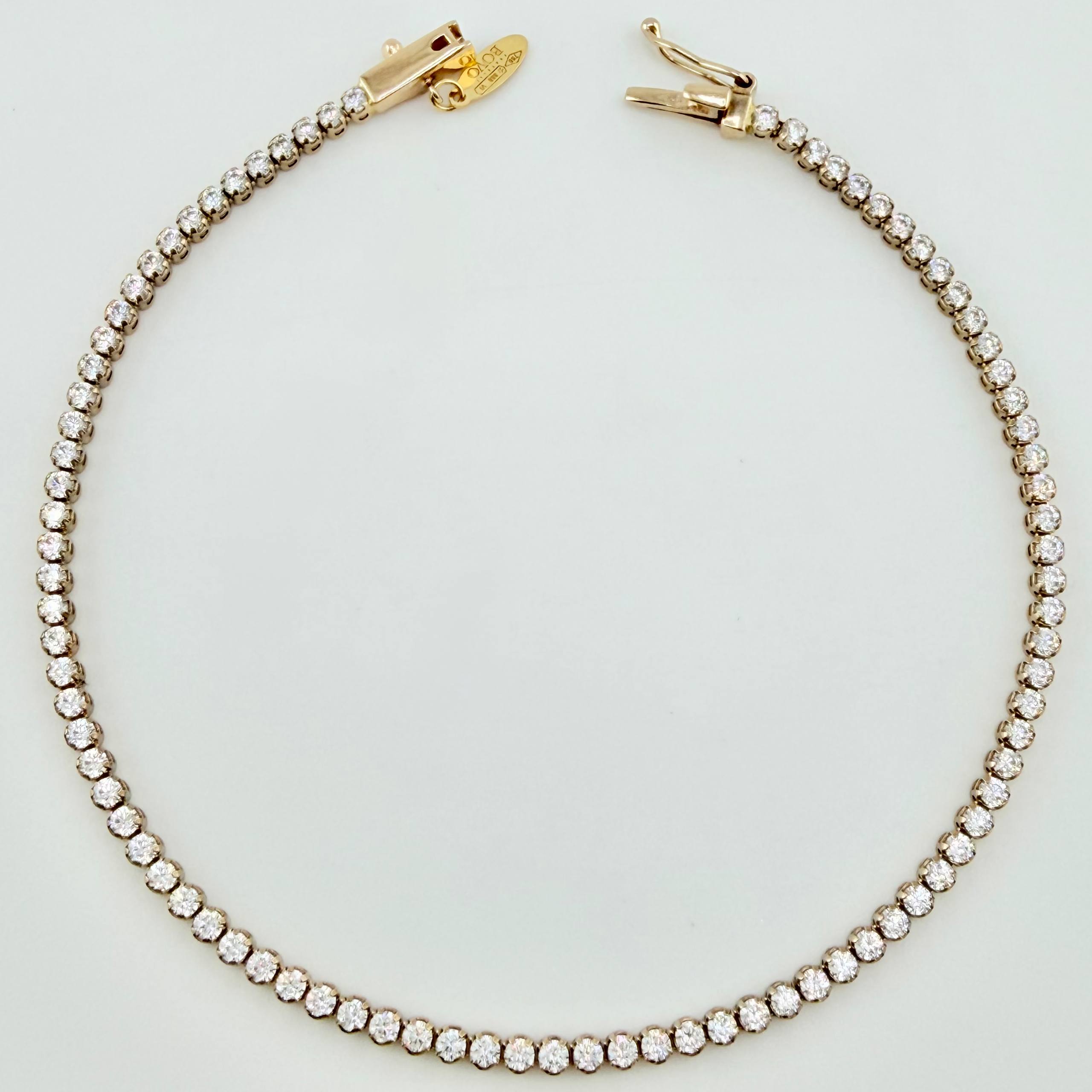 Pulso Tennis 3.6gr / 18.5cm / 2.4mm Oro Amarillo +4 18K ©