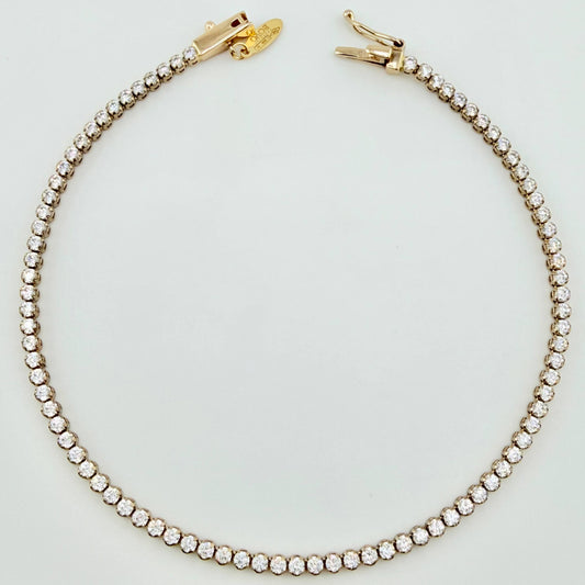 Pulso Tennis 3.6gr / 18.5cm / 2.4mm Oro Amarillo +4 18K ©