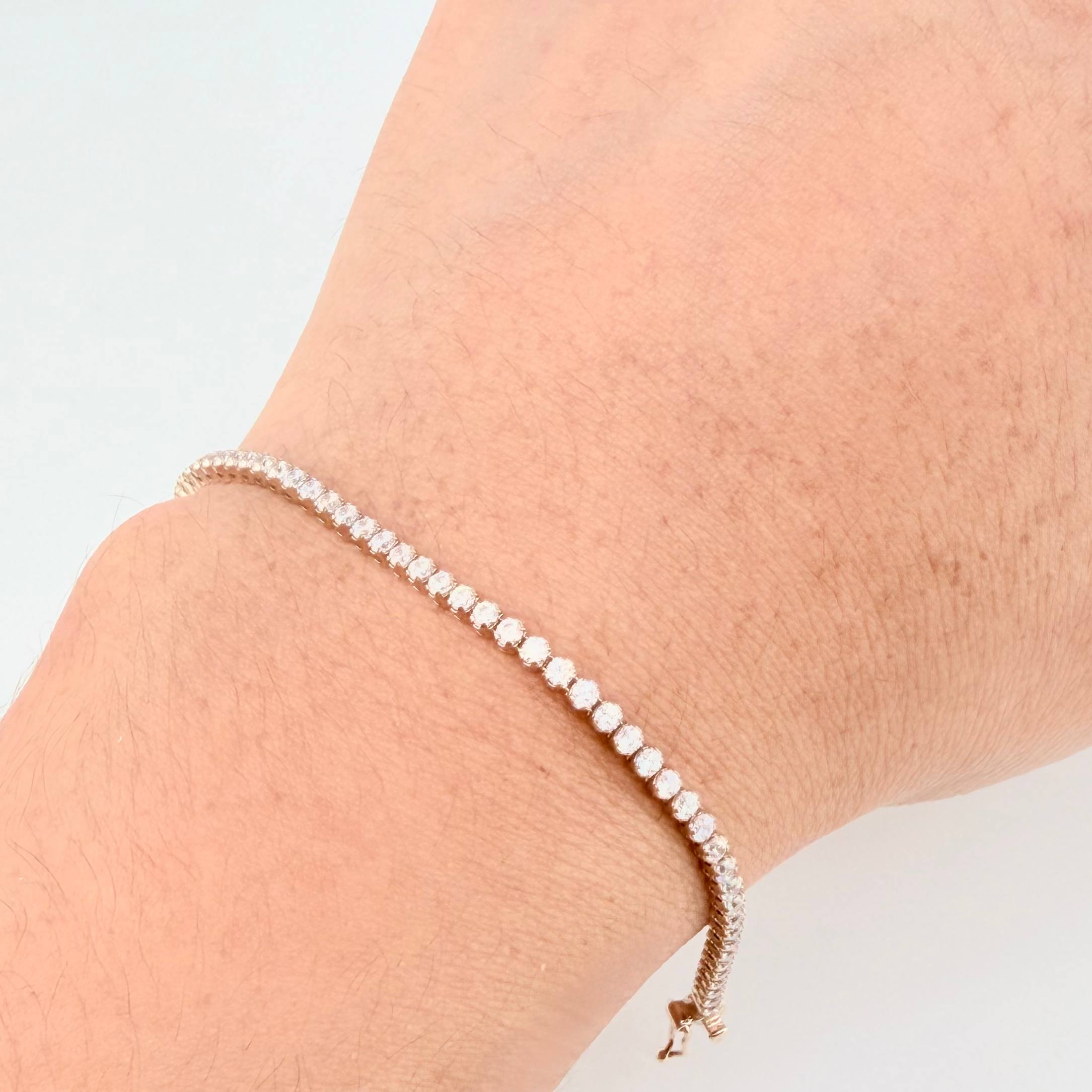 Pulso Tennis 3.6gr / 18.5cm / 2.4mm Oro Amarillo +4 18K ©