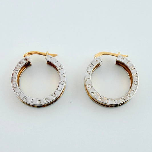 Candongas Rusticas 4gr / 1.5cm / Dos Oros Amarillo Blanco 18K